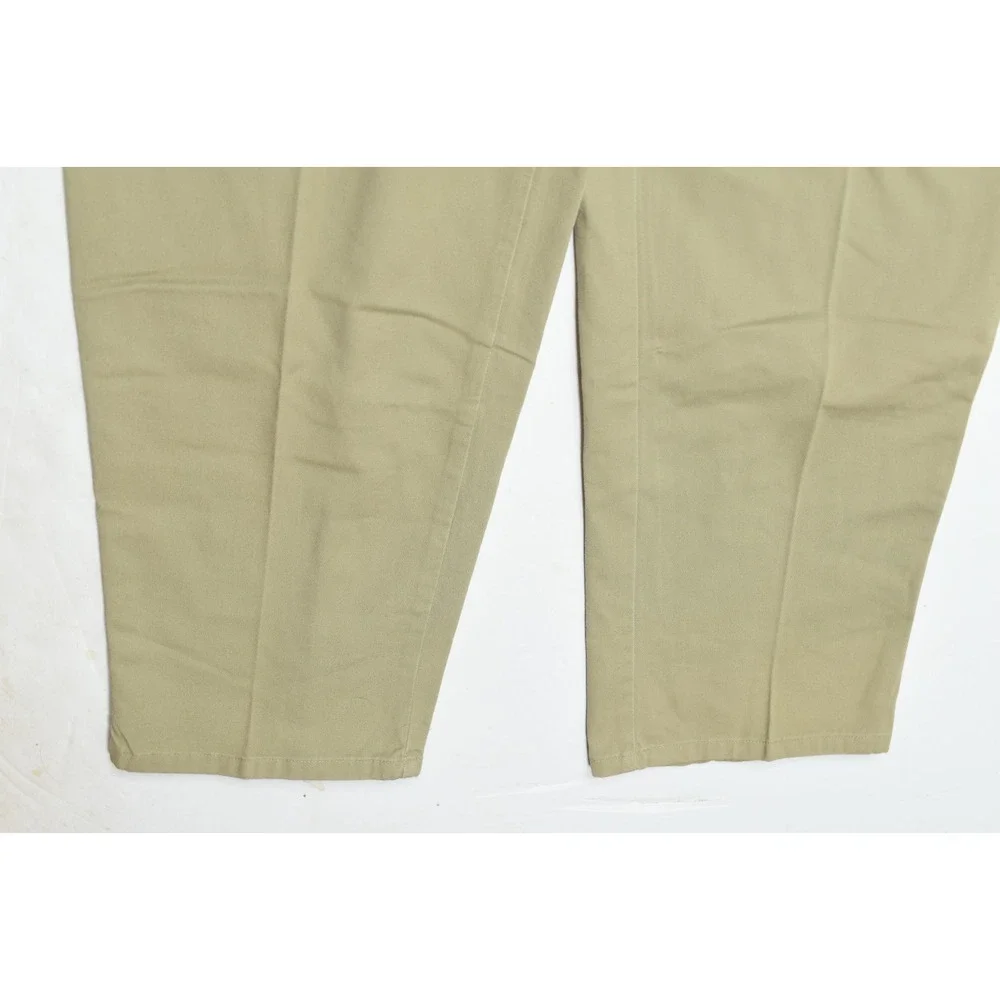 Vintage Polo Ralph Lauren Crest Chino Pants Mens 38x32 Beige Pleated Cotton USA